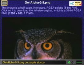 [png-OwlAlpha.html half-scale screen shot (12k)]