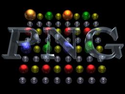 [end of final pass:  256x192 PNG-balls logo on black background]
